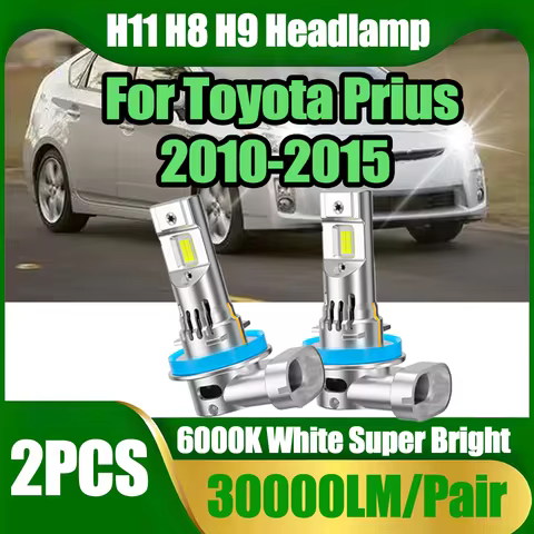 2PCS 30000LM 6000K Super Bright H11 H8 H9 Low Beam Headlamps LED Headlight Bulbs Auto Turbo Lamp 12V