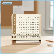 [mojotorw7] Sliding Multiplication Board Tactile Wooden Times Table Sturdy Educational Toy for Child