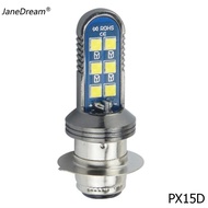 JaneDream Motorcycle 12V 12 SMD HeadLight Bulbs H4 BA20D PX15D LED Hi Lo H6 BA20D Head Light Lamp