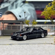 Street Weapon 1/64 Benz S W140 Black Alloy Diecast Car Model Toy Birthday Gift