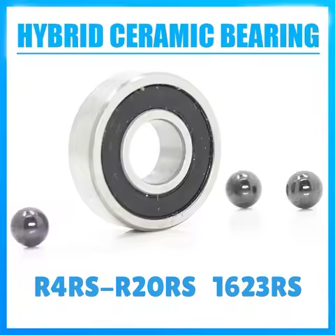 2PCS Hybrid Ceramic Bearing R4RS R6RS R8RS R12RS R20RS 1623RS Industry Motor Spindle Si3N4 Ball Bear