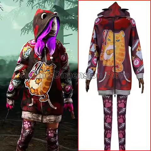 Susie Cosplay Costumes Cat Hoodie Game Dead Daylight Role Play Uniform Mask Female Halloween Carniva