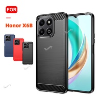 Phone Casing For Honor X6B 4G Anti-Shock Carbon Brushed TPU Bumper Rugger Armor TPU Soft Case For Ho