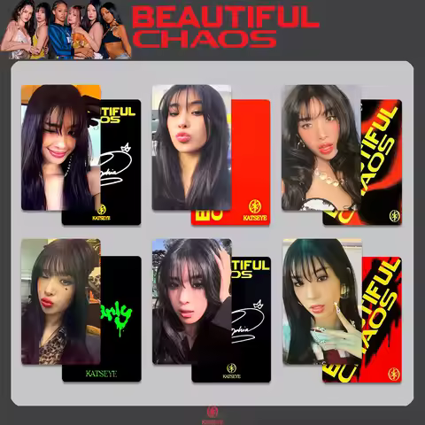 Kpop KATSEYE Album BEAUTIFUL CHAOS Photocards DANIELA MANON SOPHIA Personal LOMO Card YOONCHAE MEGAN