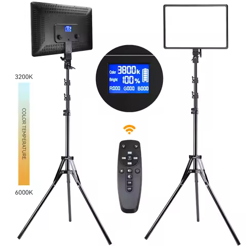LED Photography Video Light Professional Panel Lighting Photo Studio Lamp Kit For Shoot Live Streami