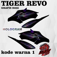 Sticker Sticker Striping hologram tiger revo tiger graphic b002