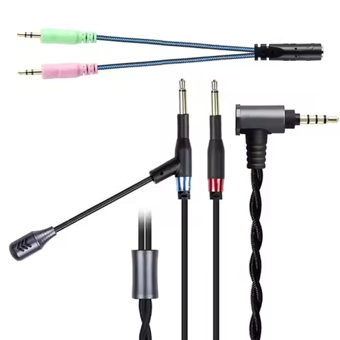 B04C-HFM04 HD Omnidirectional Metal Mic Cable For Headphones For Sony Hifiman HE400SE Sundara Arya A