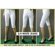 WOMEN'S JEANS 3/S4 WHITE JEANS