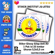 STIKER LOGO INSTITUT JU-JITSU JUJITSU INDONESIA JU JITSU STICKER MOTOR MOBIL DINDING KACA HELM LUCU