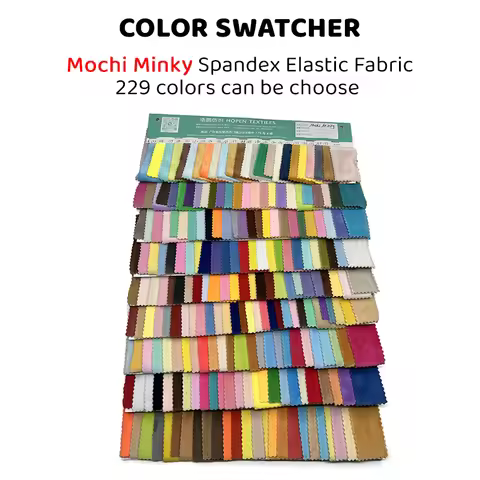 COLOR SWATCHER Mochi Minky Spandex Elastic Fabric 229 Colors Can Be Choose