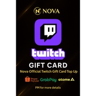 Nova Official Twitch Gift Card Top Up | Kad Rasmi Malaysia | ShopeePayLater GrabPayLater Atome