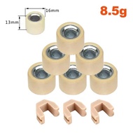 6pcs Variator Roller Weights 16X13mm 18x14mm with 3pcs Variator Sliders for 139QMB 50cc 125 150cc GY