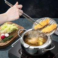 Deep Fryer Pot Stainless Steel Deep Fryer Pot With Temperature Control For Kitchen Cooking