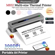【2-in-1】Portable A4 Thermal Printer Support  Multi-size Paper&Sticker for File/Concract/Satistics/Ho