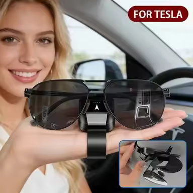 Car Sun Visor Glasses Clips Interior Eyeglasses Storage Holder Compact Storage for Tesla Model 3 S X