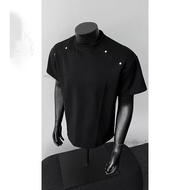 STA GTAL Deconstruction Stitching Rivet Design Short-Sleeved Men Summer American Heavy boxy Shoulder