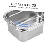 Multipurpose Stainless Steel Ice Cream Container with Lid for Homemade Dessert Food Storage Box Yogu