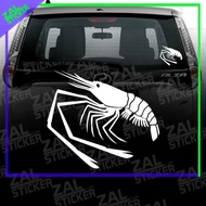 *<ZAL STICKER> STICKER KERETA JENGGO UDANG GALAH PANCING FISHING JDM MYVI AXIA ALZA BEZZA SAGA DAIWA