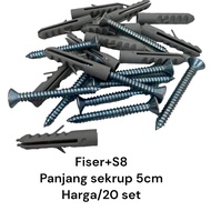 VISER S8 + SEKRUP / SEKRUP BETON S8 SET SEKRUP Screws & Fasteners