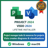 Visio Project 2024 Windows 10 11 macOS 10 11 12 13 14 15 26 intel M1 M2 M3 M4 M5 Lifetime Use Latest