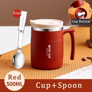 304 Stainless Steel Mug Cup With Spoon Coffe Cup Milk Cup Water Cup Office Portable Cup304 Stainless