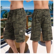 Short shorts Middle-Aged Men's Camouflage Cropped Pants Middle-Aged Elderly Fat Guy shorts Loose Cas