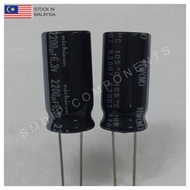 3PCS Japanese-Grade 2200uF 6.3V 105°C, Radial Capacitor, 10mm x 20mm