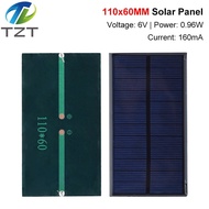 6V 160mA 0.96W Solar Panel 110X60MM Standard Epoxy Polycrystalline Silicon DIY Battery Power Charge 