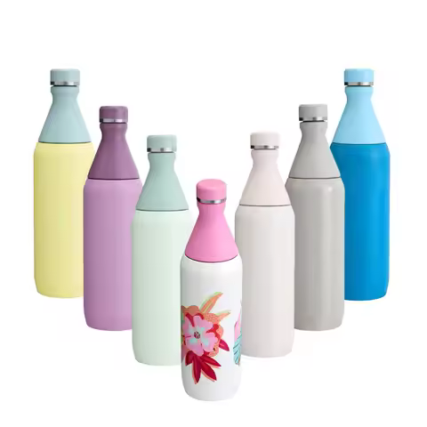 20oz Portable Thermos Water Bottle Removable and Washable Small Mouth Bottle Double-layer Vacuum Col