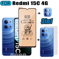 3 IN 1 Redmi 15C Tempered Glass Matte Gaming Screen Protector for Redmi 14C Ceramic Matte Screen Pro