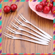 Set of 10 Fruit Plates, Family Stainless Steel Cake Forks _GD888