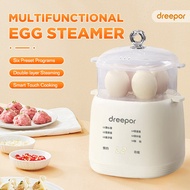 Dreepor Electric Egg Boiler Steamer Egg Steamer Egg Poacher Rapid heat Auto Shut Off Portable Breakf