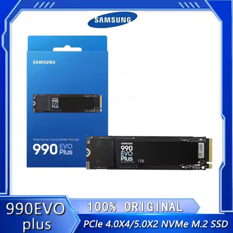 SAMSUNG 990 EVO Plus SSD 1TB 2TB PCIe Gen 4x4 Gen 5x2 M.2 2280 Speeds Up to 7,150 MB/s Upgrade Stora