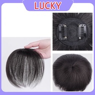 Human Hair Clip-On Topper Straight Wig | Cover White/Sparse Hair Instant Volumizing Hairpiece