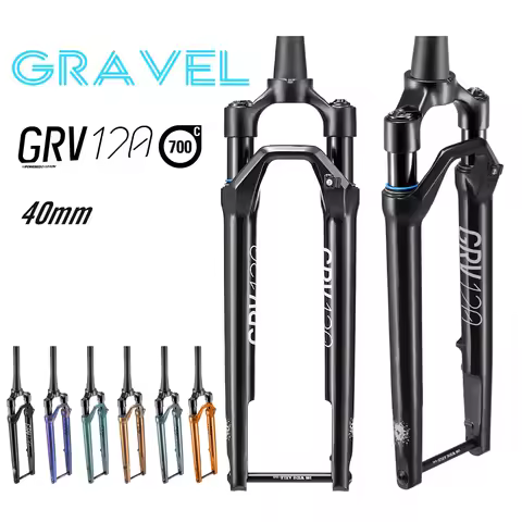 Lexon 700C Gravel Suspension Fork 40mm Travel 12×100mm E-Bike Compatible Lightweight Carbon Alloy Fo