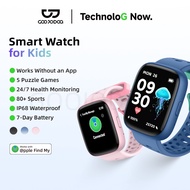 GOOJODOQ Children's Smart Watch IP68 Waterproof 1.83-inch Supports Health Monitoring & Find My
