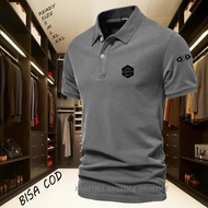 HITAM T-shirt Polo collar Oxygen Plus Sleeve Text Black Collar T-Shirt Adult Shirt / Wangki Men's Po
