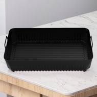 MOJOYCE Rectangle Air Fryer Basket Non-stick Airfryer Silicone Pot Baking Tray Easy Cleaning Air Fry