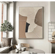 2025 Wabi Sabi Wall Art Black And White Abstract Hand Painted Painting On Canvas Textured Wall Decor