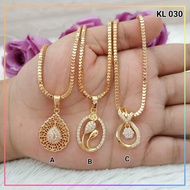 Paperclip Necklace Adult Necklace Gem Jewelry gold Plated gold KL 030