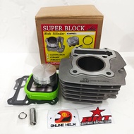 BLOCK CAST IRON FORGED PISTON BRT JUPITER Z 5tp VEGA R 55.25 MM 130CC BOREUP