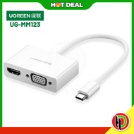 Hotdeal Ugreen USB TYPE C to HDMI + VGA Converter (White) Ugreen UG-MM123-30843 UGREEN USB TYPE C TO