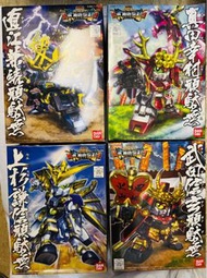 四盒全新紅標logo Bandai SD mobile suit 童年回憶武者將軍機動戰士鋼彈高達 BB戰士Gundam  戰國時代武士道武者大將軍戰國傳 武神降臨編musha 331號 武田信玄頑駄