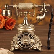 【yes99buy】復古工藝-金色雕花旋轉盤仿古電話座機十天預購+現貨