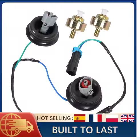 2Pcs Knock Sensor Kit for GM LS1 LQ4 LQ9 4.8 5.3 5.7 6.0 Engine w/ Harness Dual Connector OE 1260182