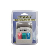 Cosimo 13A 3 Way Adaptor c/w Switch SM333N