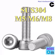 【Quick Shipment】304 stainless steel hexagon screw DIN912 extended cylindrical head screw cup head bo
