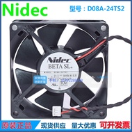 NIDEC 8cm 8025 24V 0.23 A 80 * 80 * 25 Inverter Fan D08A-24TS2