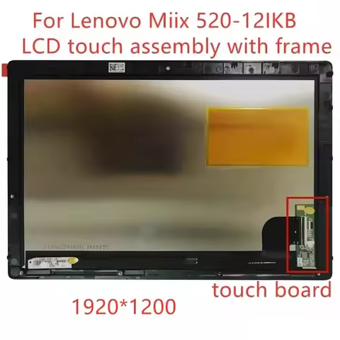 Original Free shipping 12.2" IPS Touch Screen Digitizer Assembly with Bezel replace for Lenovo Miix 