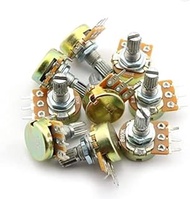 Tegg 9PCS Linear Taper Rotary Potentiometer Pot B1K 2K 5K 10K 20K 50K 100K 500K 1M Ohm Shaft 15mm